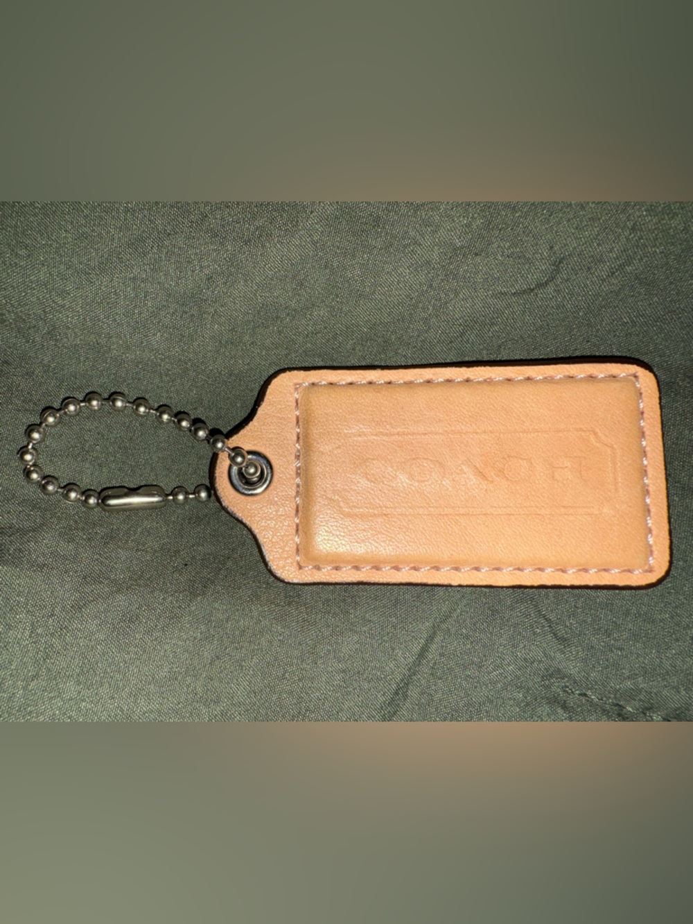 Leather Key Fob Tag in Tan